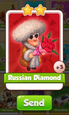 Russian Diamond Card - Bling Bling Set - from Coin Master Cards
