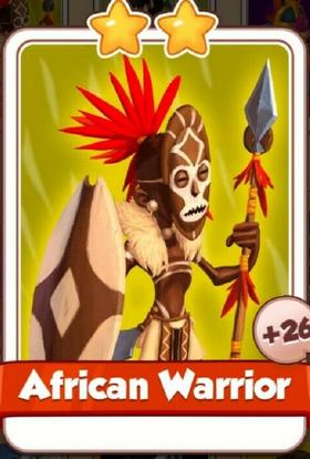 African Warrior Card - Heroes Set - from Coin Master Cards